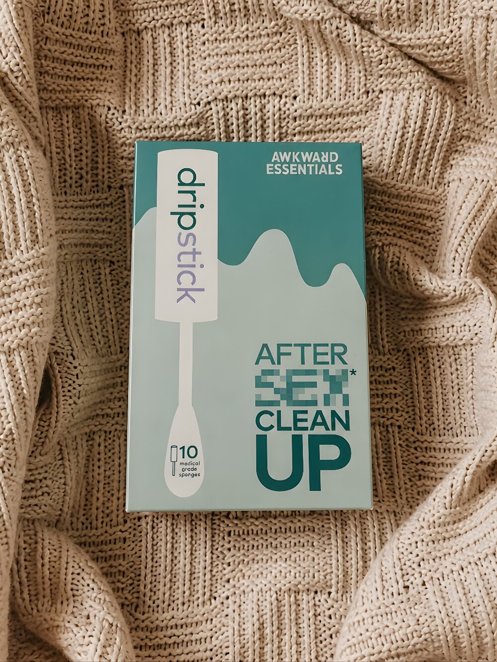 Awkward Essentials-After Sex Clean Up Sponges- Dripstick- 10 Pack- Sealed, New